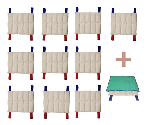 Paquete De 10 Compresas Estándar Húmedo Caliente Bentonita