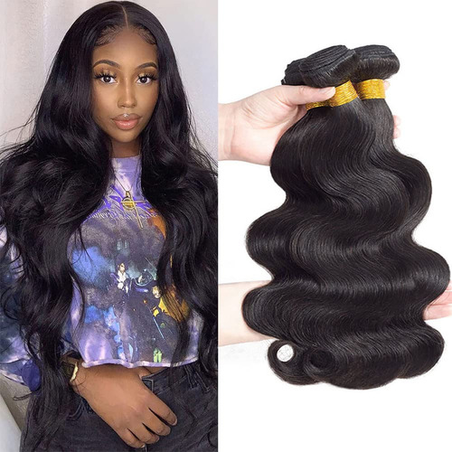 Cabello Virgen Brasileño Ondulado, 3 Paquetes, Cabello Human