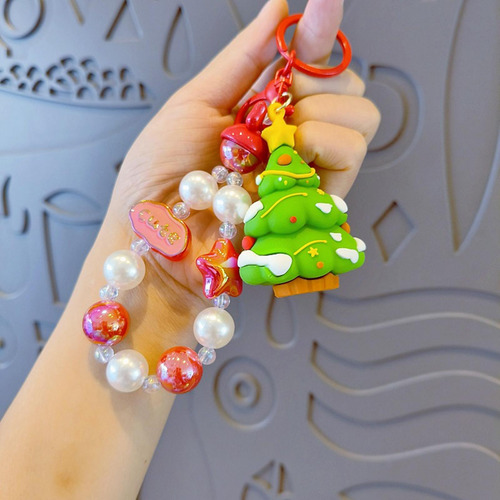 Llavero Navideño Con Cuentas, Pulsera Para Niñas, Niños,