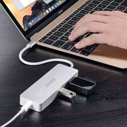 Hub 4 Puertos Usb-c Con Ethernet Anker