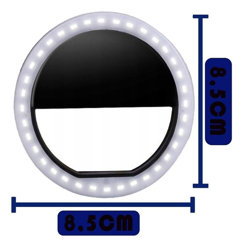 Anel Luminoso Para Celular Flash Selfie Mini Ring Light Cor Rosa Rosa