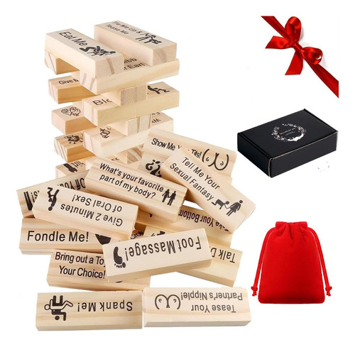 Torre De Madera Con Bloques Apilables Para San Valentín,espa