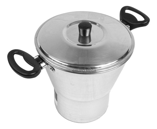2 Cuscuzeira Individual Pequena Alumínio Panela Vapor Cuscuz