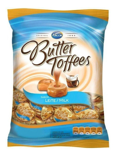 Bala Butter Toffees Leite 500g - Arcor