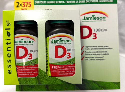 Jamieson Vitamina D3 1000iu Tabletas 750 Unidades