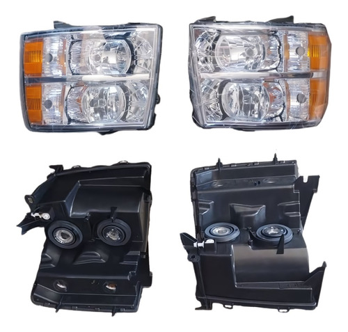 Faros Para Silverado Y Rey Camion 2007/2014