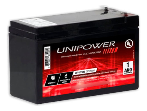 Bateria Selada Estacionária Unipower 12v 9ah Up1290