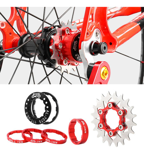 Conjunto De Cassetes De Velocidade Única 20t Vermelho