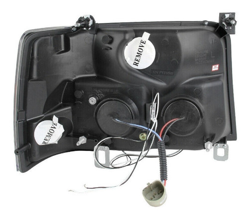 F150 F250 F350 1992 - 1998 Juego Faros Con Ojo De Angel Negr