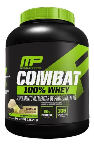 Whey Protein Combat 100% Whey (1,8kg) - Muscle Pharm Sabor Baunilha