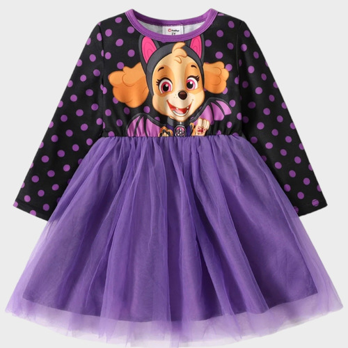 Vestido Niña Disfraz Halloween Día De Muertos Paw Patrol