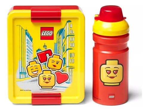 Lego Set Lunchera Y Botella Vianda Escolar Viaje Infantil