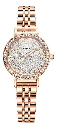 Reloj Analógico Olika Quartz Diamond Con Correas De Acero