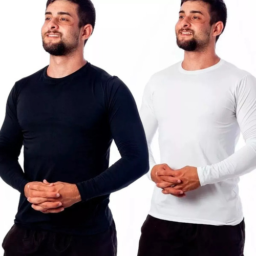 Camiseta Termica Hombre Lisa Pack X2