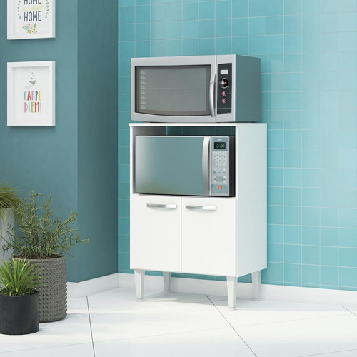 Imagen 3 de 6 de Mueble Microondas Multiuso 2 Puertas Cocina Frutero Practico