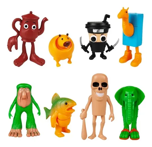 8 Figuras Italian Brainrot Coleccionables: Memes Absurdos 3D De Tiburón, Mono Y Más Para Escritorio Y Regalos De Humor