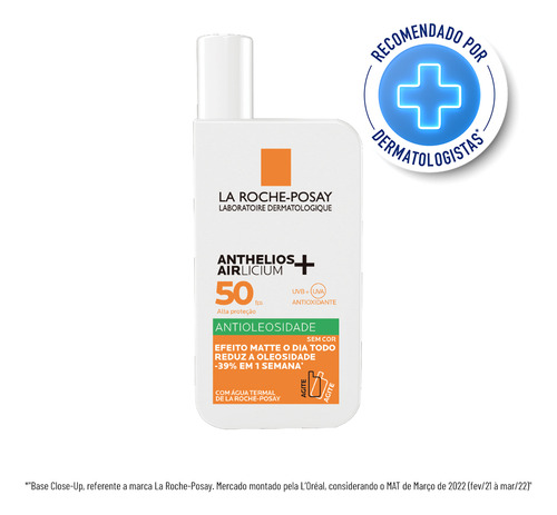 Protetor Solar Facial Anthelios Fps 50 Sem Cor 40ml