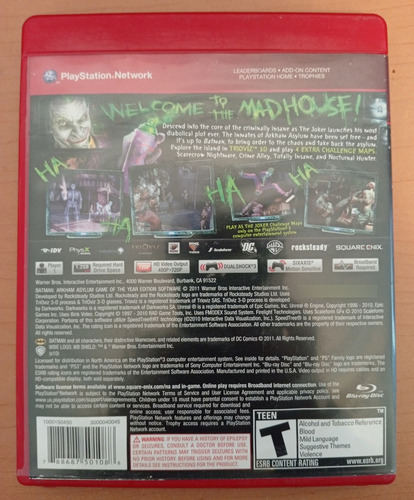 Batman Arkham Asylum - Fisico Ps3 (Usado)