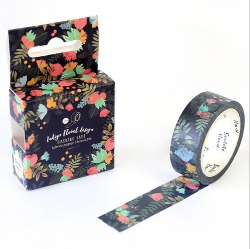 Washi Tape Cinta Decorativa Floral Diseños Manualidades 