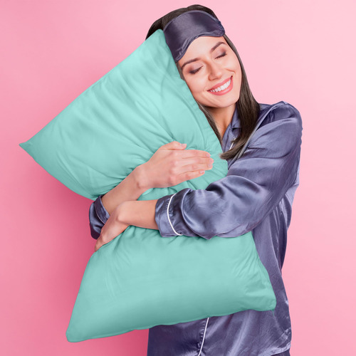 2 Protectores De Almohada Impermeable Con Cremallera Azul
