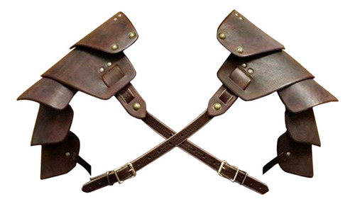 Couro Pu Medieval Shoulder Pauldron Cover Shoulder Café