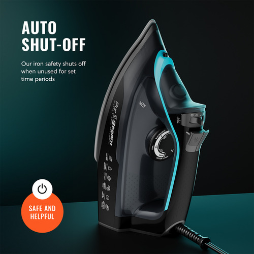 Plancha De Vapor Pursteam Steamburst+ 1750 W, Suela De Cerám Color Negro