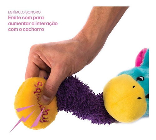 Brinquedo Pelúcias Pet Com Apito E Mordedor Casco Bovino Hg