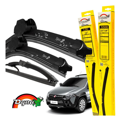 Kit Limpador Parabrisas Fiat Palio Adventure 2008 A 2016