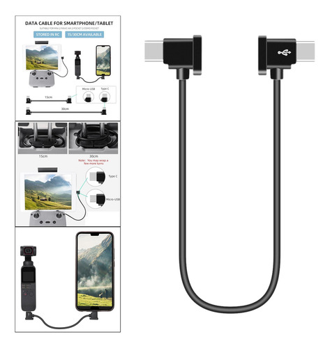 2 Extensión De Iluminación De Cable De Carga Micro 30cm