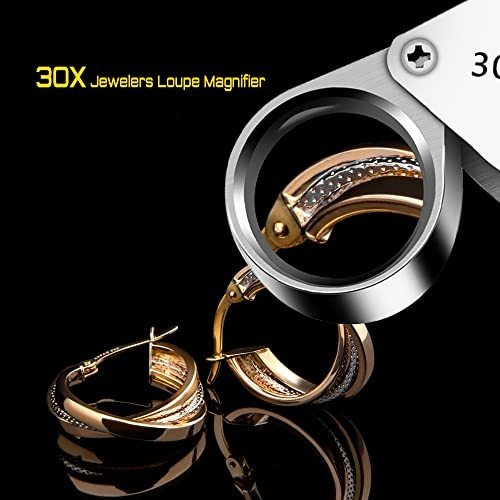 Lupa Jewelers, Lupa, Bolsillo, Plegable, 30 X 21 Mm, Ojo De
