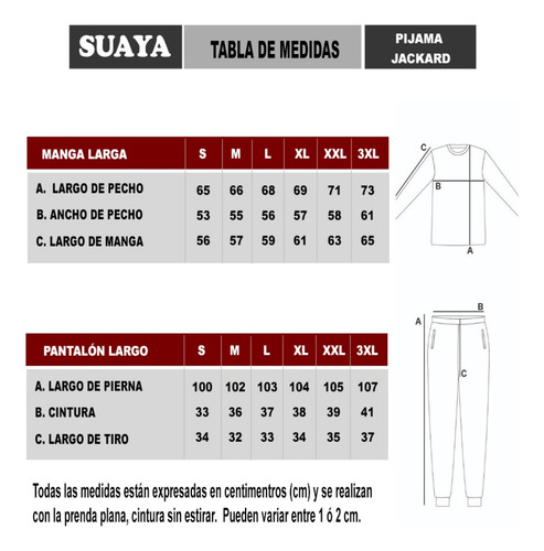 Imagen 3 de 4 de Pijama Jackard Suaya