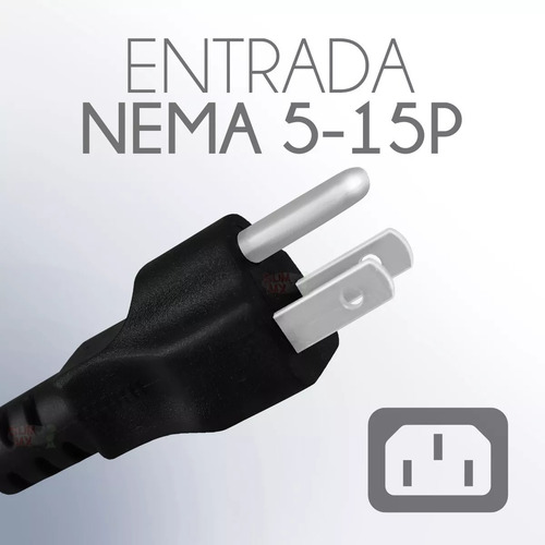 Cable Trifasico De Corriente Pc Cpu 1.8 Alimentacion Monitor Negro