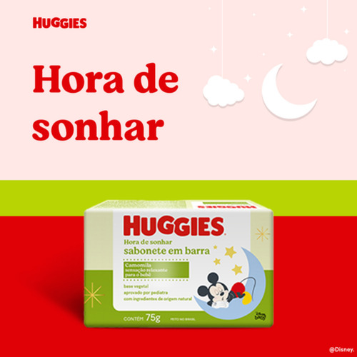 Sabonete Barra Huggies Baby Camomila 75g - Pack C/ 2 Wxz