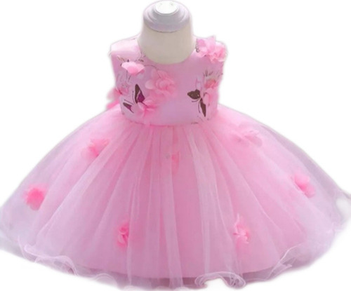 Vestido 1 A 2 Años Mariposas, Medidas En Descripción