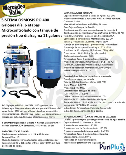 Depósito para instalaciones de osmosis inversa/tanque de agua 2 Galon grifo 5 l 