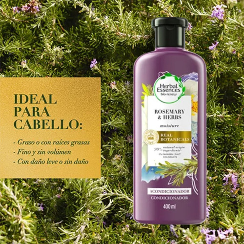 Acondicionador Bíorenew Romero/hierbas 400ml Herbal Essences