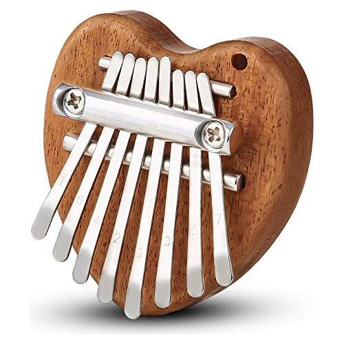 Mini Kalimba Thumb Piano 8 Llaves, Portable Solid Wood Mbira