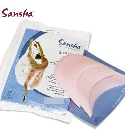 Imagen 2 de 4 de Plumillas Ballet Silicone Gel Sansha Reforzadas Rosa