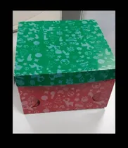 Comprar Caja De Torta 25x25x10 Motivo Navideño Bulto 100 Und