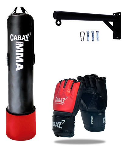 Saco De Boxeo Caray Extralargo+base Metálica+guante De Mma