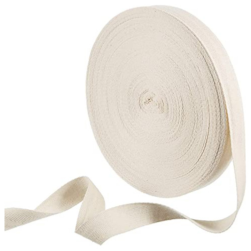 Cinta De Sarga De Algodón, 54,7 Yardas, Suave, En Espiga Nat