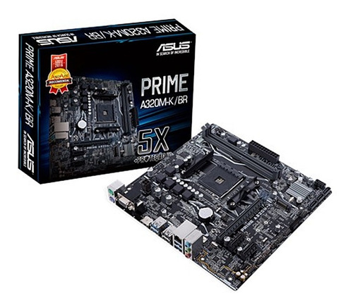 Asus A320m-k Br Amd Am4 Ddr4 Ryzer Hdmi # Em Até 12 X (Recondicionado)