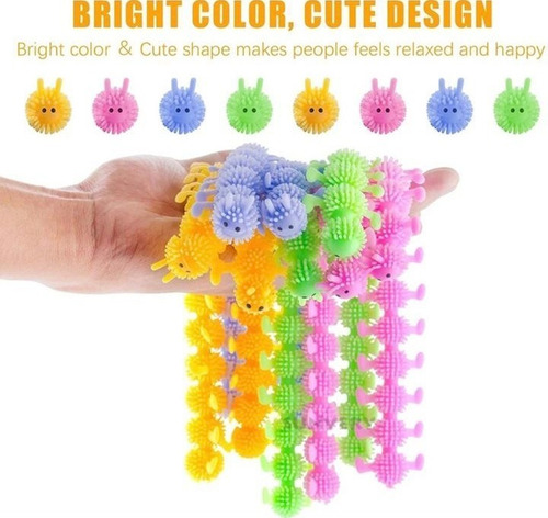 Imagem 2 de 7 de Flofy Squish Fidget Toy Centopéia Rosa Anti Stress Relax