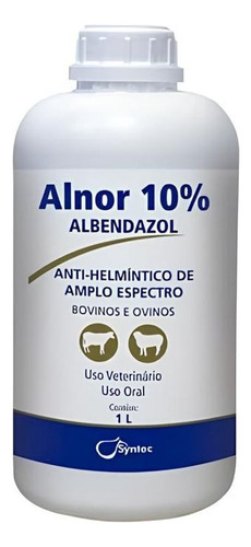 Vermifugo Para Bovinos E Ovinos Alnor 10% Albendazol 01 Lt