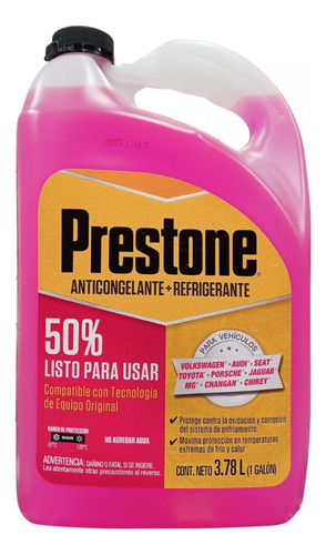 Anticongelante Prestone Rosa Galón (3.78l) Volkswagen/audi 