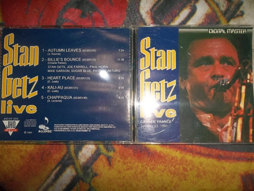 Cd Stan Getz Live Cannes, France, January 23, 1980