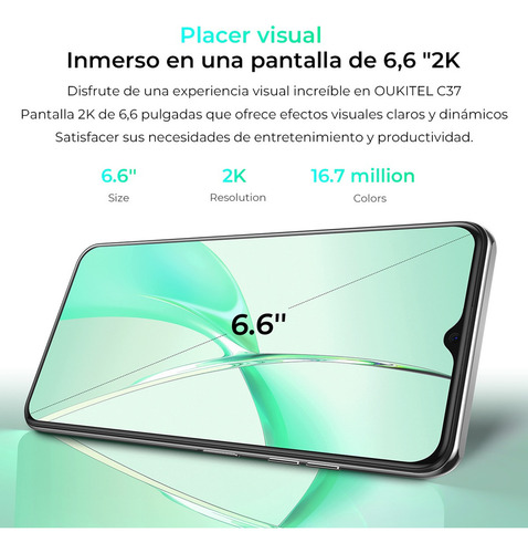 Oukitel C37 Dual SIM 256 GB verde 8 GB RAM