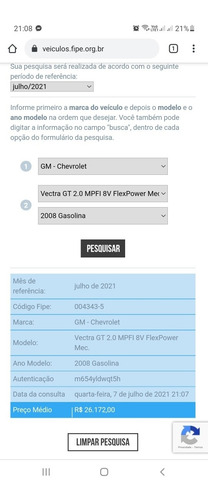 Imagem 12 de 12 de Chevrolet Vectra Gt 2008 2.0 Flex Power 4p