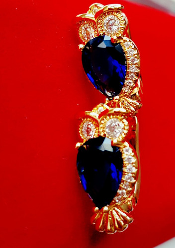 Imagen 3 de 5 de Aretes De Buho En Fino Cristal Austriaco.