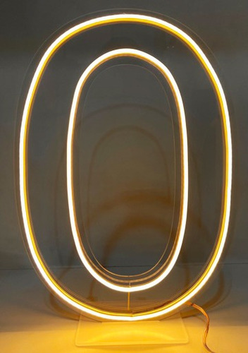 Placa Luminoso Neon Led Números 0 A 9 30cm Altura + Vendido 127/220V